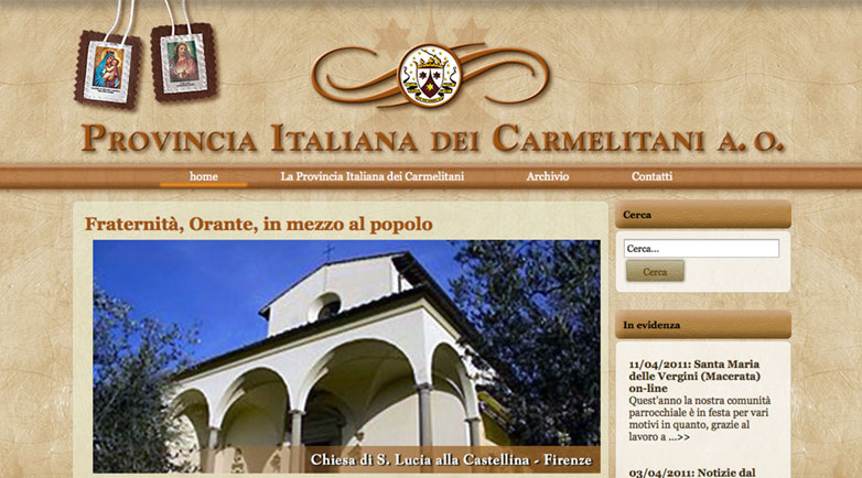 Provincia Italiana dei Carmelitani (A.O.) web site